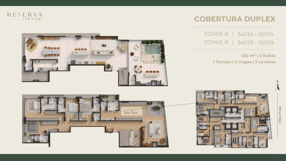 Cobertura 432 m² · 5 suítes
